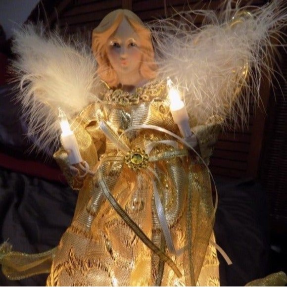 NEW Christmas Angel Tree Topper Figurine Light Up Holiday Decorations Nativity - Picture 2 of 6